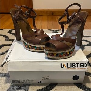 Unlisted by Kenneth Cole Brown Platform Heels